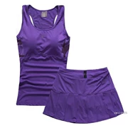 Phụ nữ mới vest thể thao váy ngắn váy phù hợp với Lala Quần vợt váy cầu lông đặt váy thể thao xếp li - Trang phục thể thao