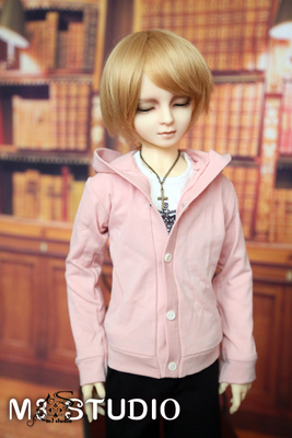 taobao agent M3 BJD baby clothing 4 points and 3 points HID uncle shopkeeper recommends pink long -sleeved hooded cardigan strong uncle customized