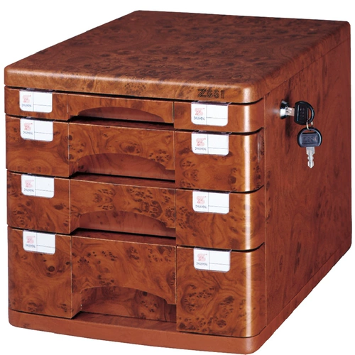 Zhaosheng Stationery ZS-K2804 Peach Wood Four File Saint Herese Data Data Mabemet