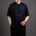 Cao cấp của nam giới Tang phù hợp với áo sơ mi ngắn tay trang phục dân tộc trung niên cha nạp kích thước lớn phong cách Trung Quốc Trung Quốc mùa hè ăn mặc Trang phục dân tộc
