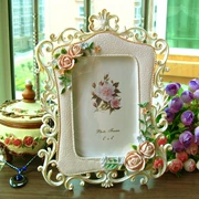 Ưu đãi đặc biệt Khung ảnh vườn đơn giản Khung nhựa châu Âu Khung hoa hồng Khung quà tặng đám cưới - Kính