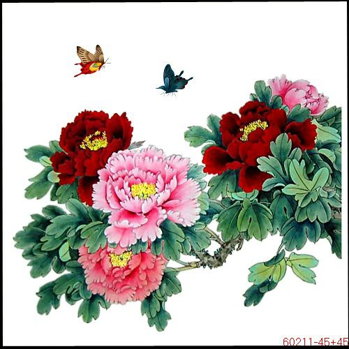SU Embroidery DIY KIT Junior Peony Butterfly 40*40 Вышивка ручной работы