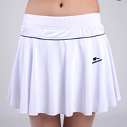 Váy tennis trắng váy cầu lông váy quần nữ váy chống đi nhẹ thể thao váy váy váy thể dục - Trang phục thể thao