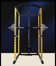 Тренажер силовой 框式龙门架深蹲架卧推架杠铃架家用健身史密斯机多功能综合训练器