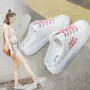 2018 mùa hè dép mới nửa giày giày nữ sinh viên giày thấp giày vải Hàn Quốc giày của phụ nữ giày đầu tròn phẳng giày sneaker nữ hot trend 2021