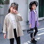 Các cô gái 2018 phiên bản Hàn Quốc mới của mùa thu đông trong những chiếc áo khoác len trẻ em lớn trong phần dài của áo khoác thời trang cashmere hai mặt áo khoác nữ mùa đông