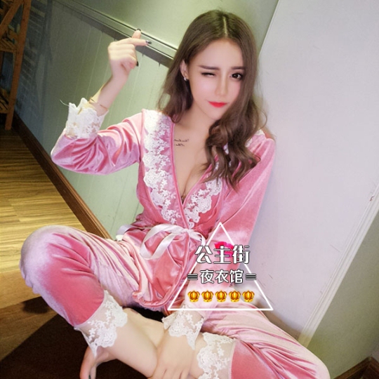 Imported daily pajamas fall sexy lace