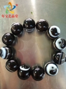 Tự nhiên rối agate bracelet hai mặt sky eye jewel ngọc mở Tai Chi bracelet hạt nam hand-khắc