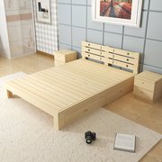 Từ Châu 2018 cấu trúc khung đầy đủ thông giường đôi giường gỗ rắn cũi tatami trẻ em giường 1,5 giường lớp