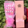 Phim hoạt hình đẹp gấu búp bê sô cô la bó hoa cộng với hai hoa thú nhận bạn gái món quà Ngày Valentine món quà sinh nhật hoa hồng sáp kim tuyến