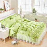 Romantic chúa ngủ ren bông váy một gia đình bốn bông giường công chúa phong cách chăn bedspread 1,5 1,8 2 m - Bộ đồ giường bốn mảnh