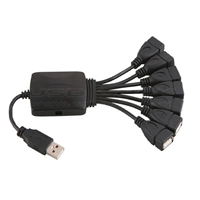 [Thiết bị ngoại vi máy tính] USB2.0 usb Một cho bảy hoặc tám móng vuốt cá cung cấp điện độc lập một điểm bảy HUB quạt để bàn làm việc