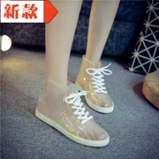 Mùa hè trong suốt mưa khởi động nữ không trượt ống dành cho người lớn cao su giày Hàn Quốc ống ngắn triều thời trang không thấm nước rửa xe nước giày bốt