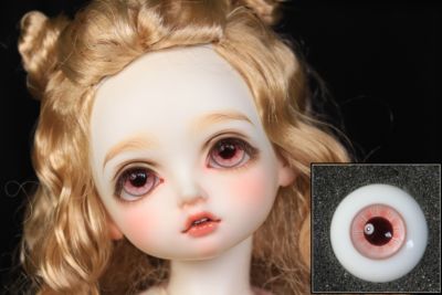 taobao agent [YH] BJD boutique glass eye bead/C08 shrimp pink 14mm16mm18mm with small iris