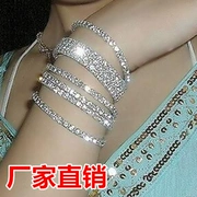 Phiên bản Hàn Quốc của vòng tay pha lê đeo tay cô dâu với phụ kiện sáng bóng đầy đủ khoan đơn hàng nhiều hàng rộng vòng tay nữ