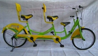 Велосипед тандем, двойная коляска, многоцветный трехместный автомобиль для матери и ребенка, семейный стиль