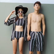 Bộ đồ bơi đôi bikini bikini ba mảnh phù hợp với phụ nữ mỏng bên ngoài quần áo đi biển bên bờ biển khu nghỉ mát mùa xuân