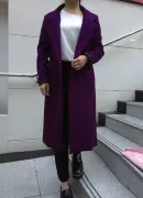Yi Runer 2015 thu đông 2014 Phụ nữ Hàn Quốc phiên bản mới của Hàn Quốc phù hợp với cổ áo len dài áo khoác len - Trung bình và dài Coat