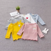 2018 bé gái mùa thu áo mới 1-5 tuổi quần áo trẻ sơ sinh trẻ sơ sinh quần áo dài tay giản dị