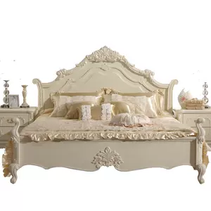 Châu âu giường sang trọng giường đôi vườn giường 1.8 m giường cưới thạc sĩ phòng ngủ giường công chúa lưu trữ đồ nội thất Pháp giường bạc