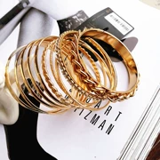 Trang sức châu Âu và châu Mỹ đặc biệt Nhật Bản và Hàn Quốc Xu hướng thời trang New Gold Flash Diamond Bracelet Kết hợp quạt châu Âu và Mỹ