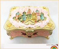 Замок, коробочка для хранения, окрашенное обручальное кольцо, зеркало, ювелирное украшение, сундук с сокровищами, ожерелье, Россия, европейский стиль