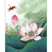 Su thêu thêu DIY kit người mới bắt đầu lotus flower handmade pattern thêu giới thiệu kim phương pháp hướng dẫn