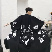 Mùa hè Hàn Quốc ulzzang nam dài bông áo gió bf Harajuku phong cách đàn ông và phụ nữ vài lỏng áo khoác