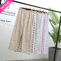 Mùa hè của phụ nữ ngủ quần cotton quần dệt bông nhà quần lỏng quần kích thước lớn quần điều hòa không khí quần quần short kaki nữ