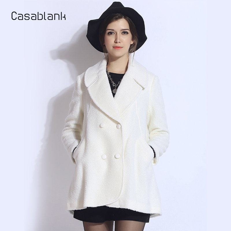 Casottaank Casablanca Phụ nữ Hàn Quốc áo len cổ áo phù hợp với áo khoác Nizi C15008056 - Áo khoác ngắn