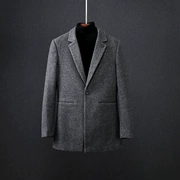 Của nam giới tự trồng phần dài phù hợp với áo khoác áo len thời trang boutique nam len coat phù hợp với cổ áo 1002