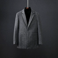 Của nam giới tự trồng phần dài phù hợp với áo khoác áo len thời trang boutique nam len coat phù hợp với cổ áo 1002 áo khoác bò nam