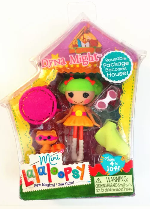Мини-кукла Lalaloopsy Dyna Might Lele, 6 см, коллекционная, с упаковкой, превращающейся в домик