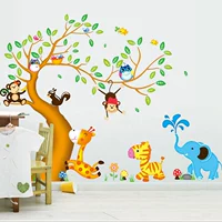 Наклейка на стену для детской комнаты, украшение для раннего возраста, настенные мультяшные наклейки