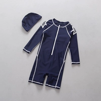 Xuất khẩu quần áo trẻ em Hàn Quốc cho bé trai kem chống nắng chống tia cực tím dài tay cho bé thể thao áo tắm một mảnh phù hợp với quần áo - Bộ đồ bơi của Kid do boi tre em