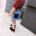 Phát hiện quần áo trẻ em ánh sáng màu cậu bé lỗ quần short denim 2018 mùa hè mới Hàn Quốc phiên bản của quần mỏng mặc Quần jean