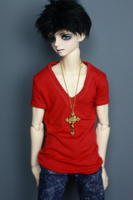 taobao agent 4 points and 3 points Uncle BJD.SD.DD doll color foundation base [1 color] V -neck short -sleeved T top
