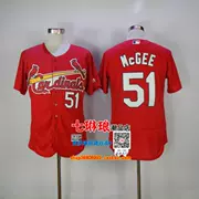 Hồng y ngắn tay áo bóng chày # 51 MCGEE GIBSON 45 # 18 áo MARTINEZ - Thể thao sau