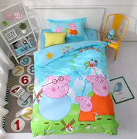 Các bông chăn giường đơn ký túc xá ba mảnh trẻ em giường bông giường tấm 1,5 mét - Bộ đồ giường trẻ em 	drap giường cho bé trai
