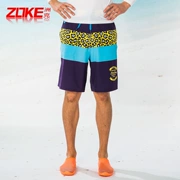 Quần đi biển Zoke size rộng cho nam nhanh khô thoáng khí Phiên bản Hàn Quốc của boxer năm điểm 2017 quần short suối nước nóng mới - Quần bãi biển