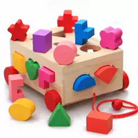 Детский геометрический конструктор, деревянный интеллектуальный прицеп, познавательная интеллектуальная игрушка подходит для мужчин и женщин, раннее развитие