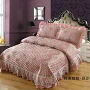 Châu âu retro trải giường ba mảnh dày chần bông bởi ren side sáng Mỹ-phong cách bụi-proof trang trí trải giường
