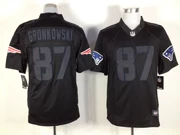 NFL áo bóng đá New England Patriot Patriots 87 # Dấu gạch ngang màu đen GRONKOWSKI