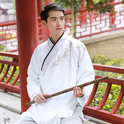Trở lại Han Tang Hanfu người đàn ông Tengyun truyền thống quần short chéo áo sơ mi Trung Quốc phong cách cổ hàng ngày trang phục dân tộc mùa xuân
