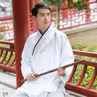 Trở lại Han Tang Hanfu người đàn ông Tengyun truyền thống quần short chéo áo sơ mi Trung Quốc phong cách cổ hàng ngày trang phục dân tộc mùa xuân trang phục dân tộc mường