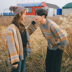 2018 Hàn Quốc phiên bản của các cặp vợ chồng của áo len mùa xuân retro stripes loose gió quốc gia vài áo len cardigan coat Cặp đôi áo len
