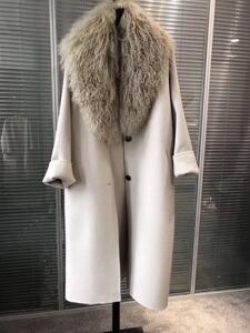 Chống mùa Châu Âu trạm 2018 bãi biển len cổ áo dài len coat coat dài tay áo lỏng mỏng của phụ nữ quần áo