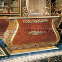 Thanh cổ điển Pháp Bàn bar châu Âu Lá vàng Mỹ cũ thanh bàn biệt thự rắn chạm khắc đồ nội thất tùy chỉnh G - Bàn / Bàn bộ bàn ăn đẹp