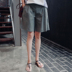 Phụ nữ mang thai quần cotton mùa hè Hàn Quốc 2018 mới chân rộng quần short phụ nữ mặc lỏng năm điểm tối màu xám dạ dày lift quần Phụ nữ mang thai quần / quần bụng