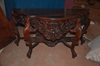 Bàn gỗ hồng đỏ cho bàn bán nguyệt Đài Loan Nền tảng nửa mặt trăng Đồ nội thất bằng gỗ gụ chắc chắn - Bàn / Bàn bàn gỗ xếp